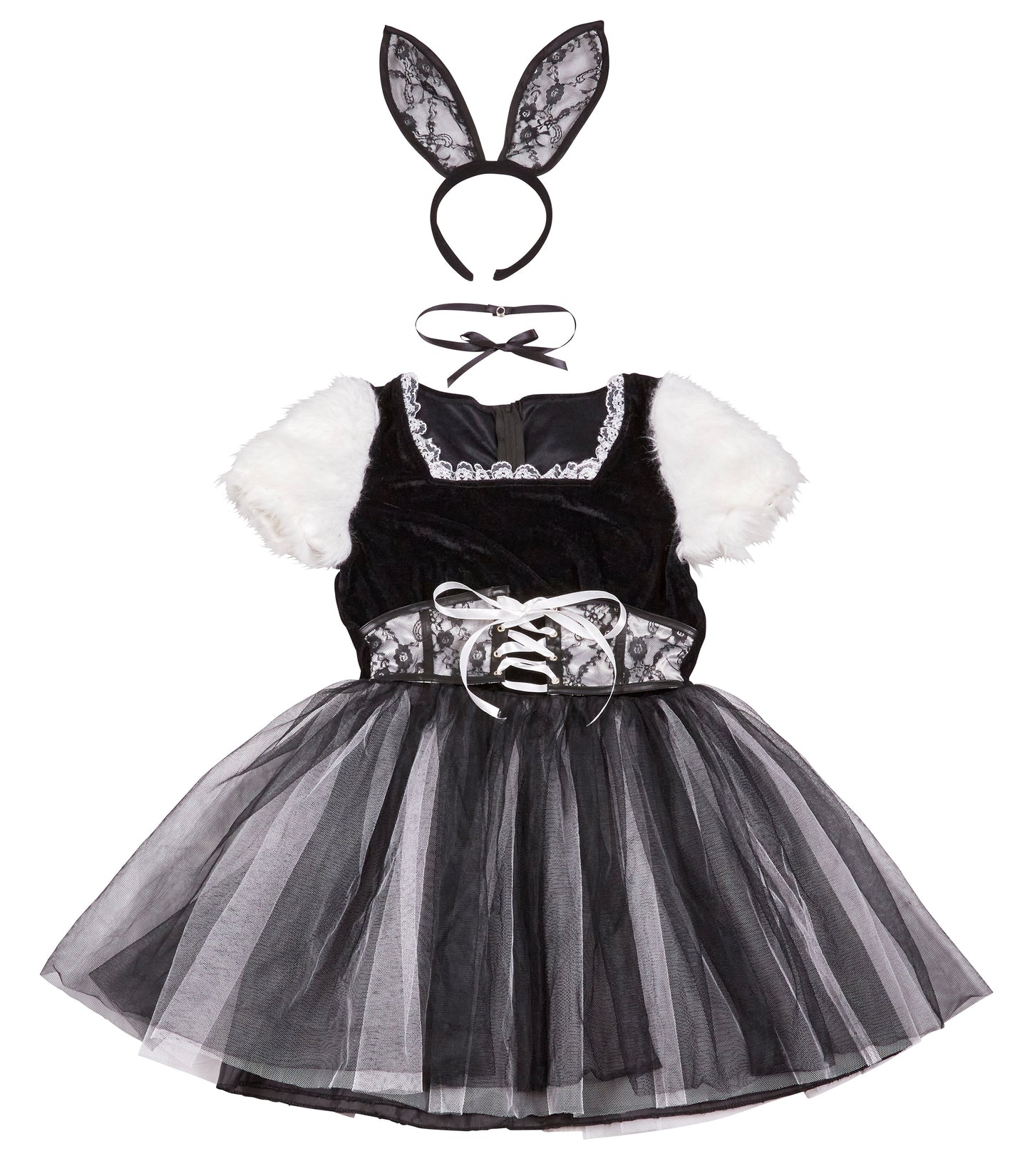 コスプレ ジュニア こども アニマル うさぎ COSCHU! バニララビット 140～150cm ホワイト【クリアストーン】