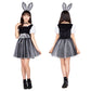 コスプレ ジュニア こども アニマル うさぎ COSCHU! バニララビット 140～150cm ホワイト【クリアストーン】