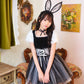 コスプレ ジュニア こども アニマル うさぎ COSCHU! バニララビット 140～150cm ホワイト【クリアストーン】