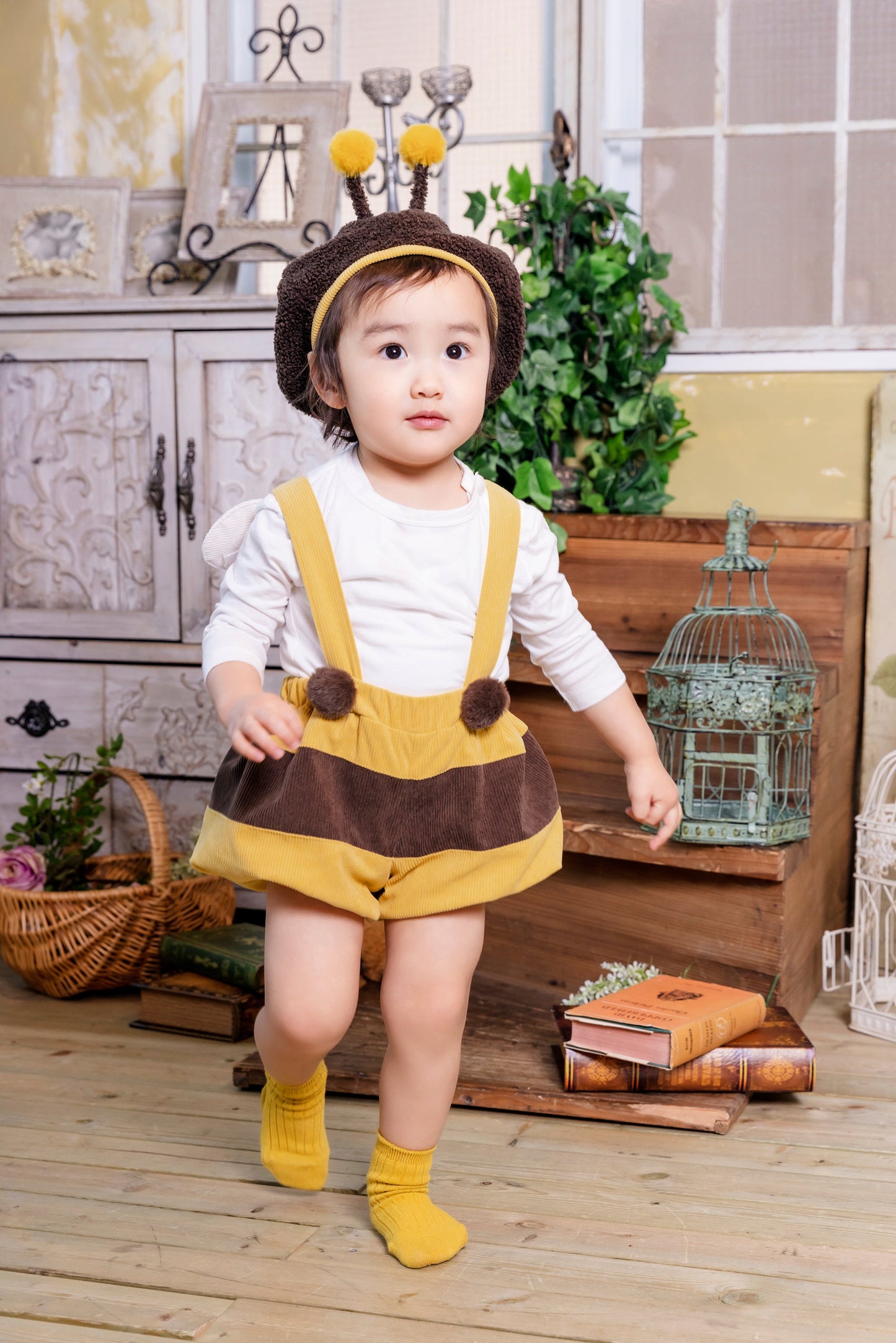 コスプレ ベビー 赤ちゃん ハチ 蜂 動物 ハニーテイル ハッチ 80cm イエロー【クリアストーン】