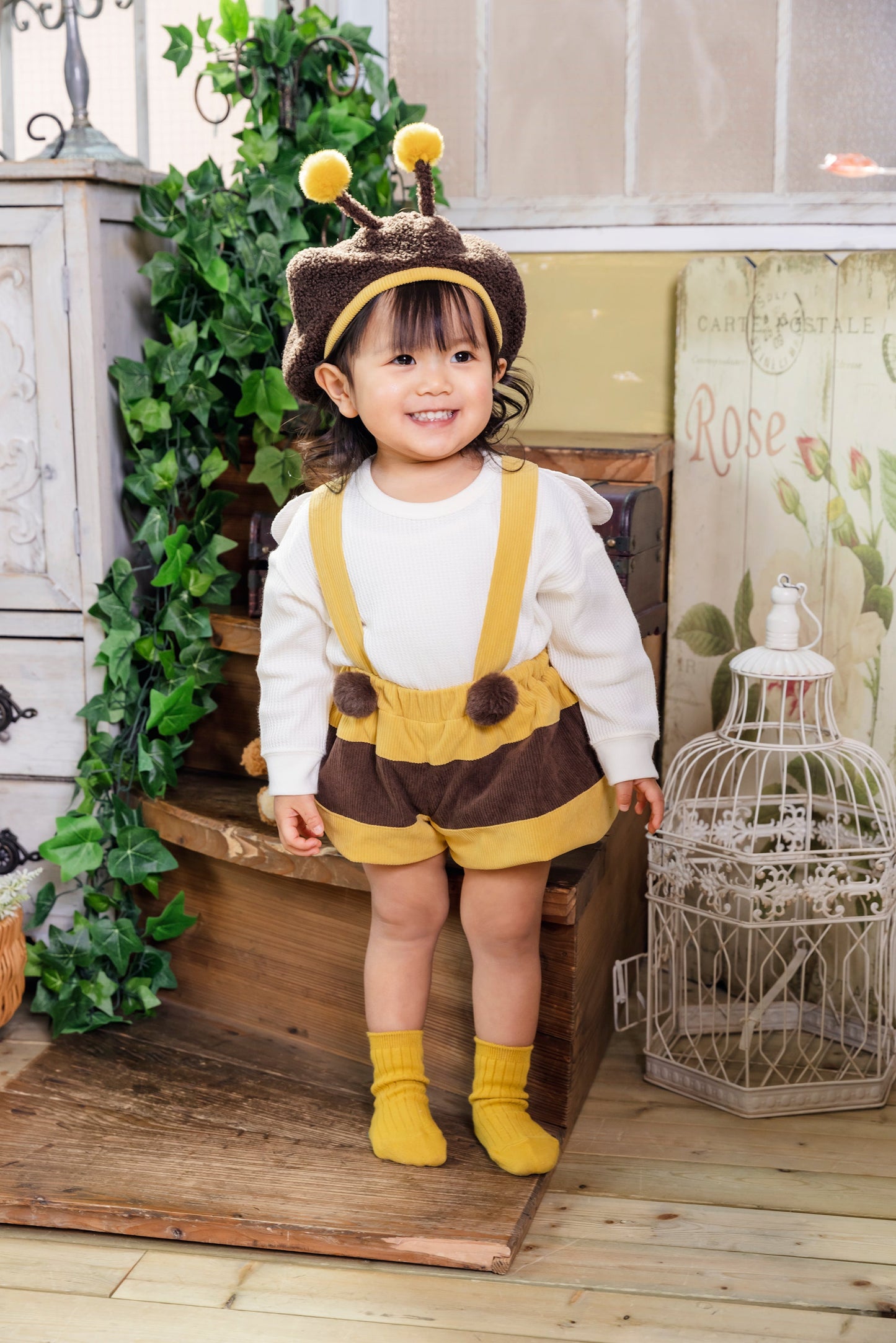 コスプレ ベビー 赤ちゃん ハチ 蜂 動物 ハニーテイル ハッチ 80cm イエロー【クリアストーン】