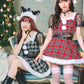コスプレ クリスマス サンタ ミミノエル キティチェックサンタ レディース S/M/2L レッド/ブラック【クリアストーン】