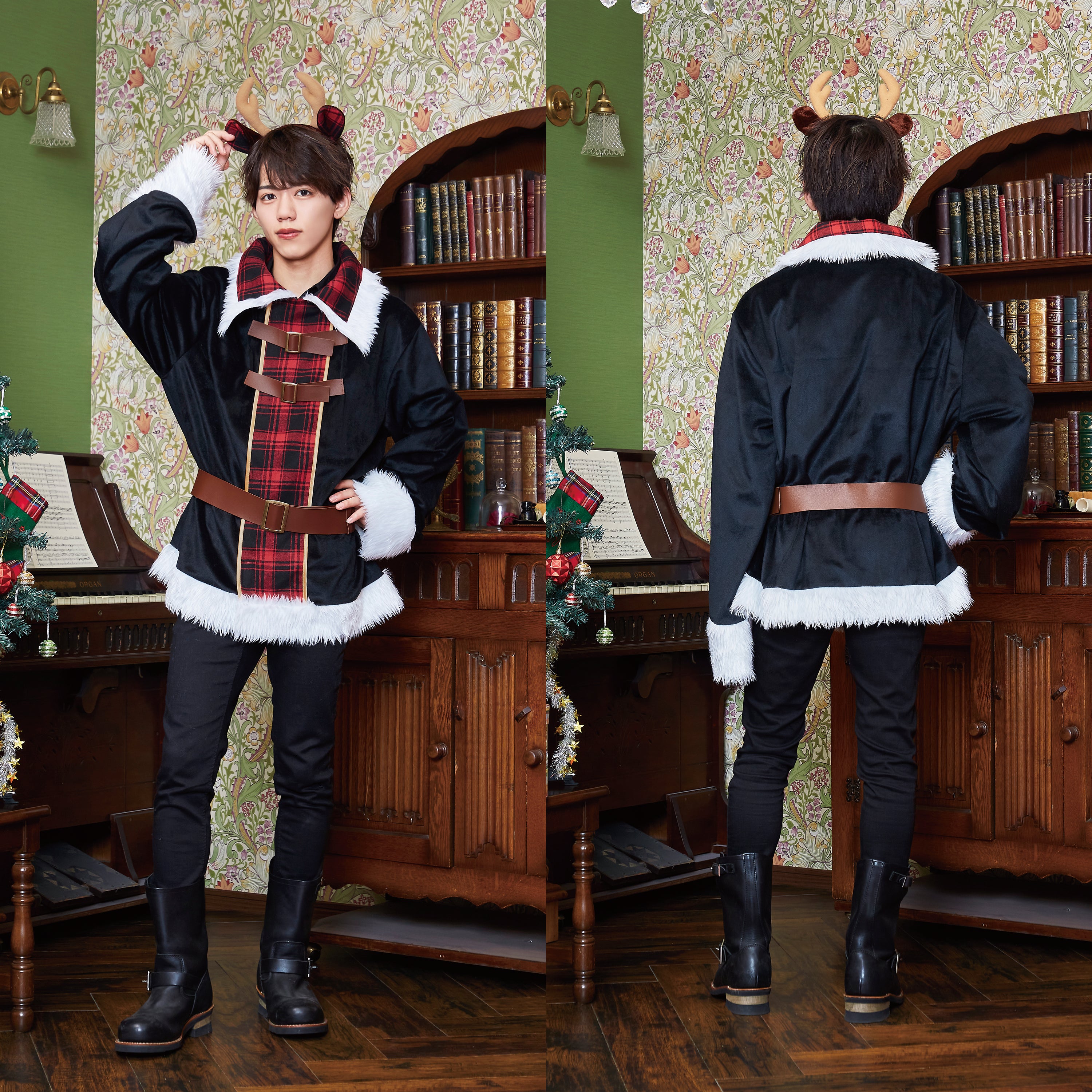 フレンチチェックノエルトナカイ フレンチチェックノエルトナカイ[品番：MYMT0001092]｜Malymoon