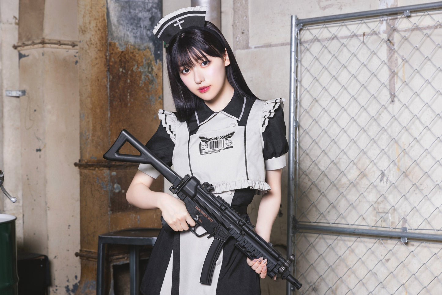 コスプレ 戦闘 サイバー モノキューレ ナース レディース フリーサイズ ブラック【クリアストーン】