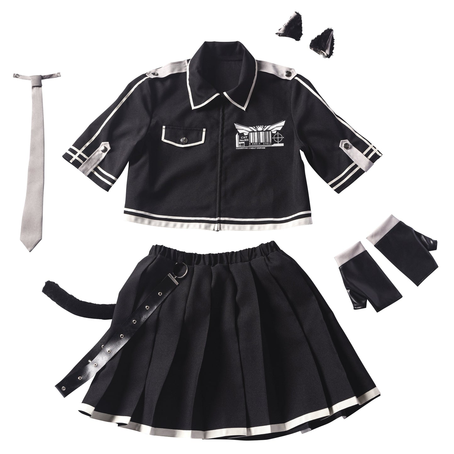 コスプレ 戦闘 黒猫 サイバー モノキューレ キャット レディース フリーサイズ ブラック【クリアストーン】