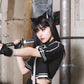 コスプレ 戦闘 黒猫 サイバー モノキューレ キャット レディース フリーサイズ ブラック【クリアストーン】