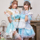 《えなこちゃん監修》 コスプレ メイド服 20周年 アニバーサリーメイド セパレート レディース フリーサイズ ミントグリーン【クリアストーン】
