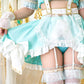 《えなこちゃん監修》 コスプレ メイド服 20周年 アニバーサリーメイド セパレート レディース フリーサイズ ミントグリーン【クリアストーン】