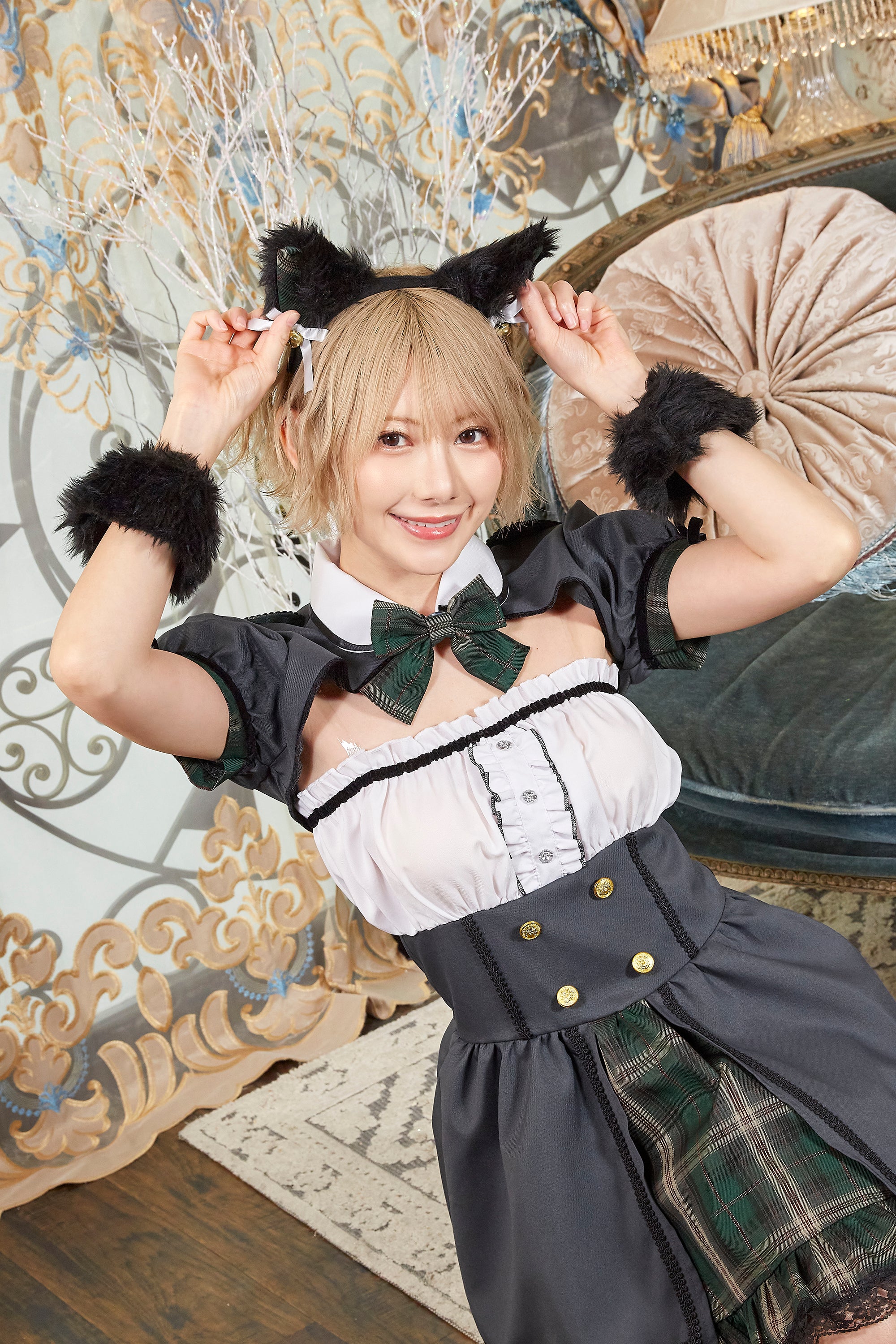 [New]《篠崎こころちゃんコラボ》 コスプレ ねこ 制服 マイフェイヴ