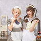 コスプレ メイド バレンタイン ミルクココアメイド レディース グレー 【クリアストーン】