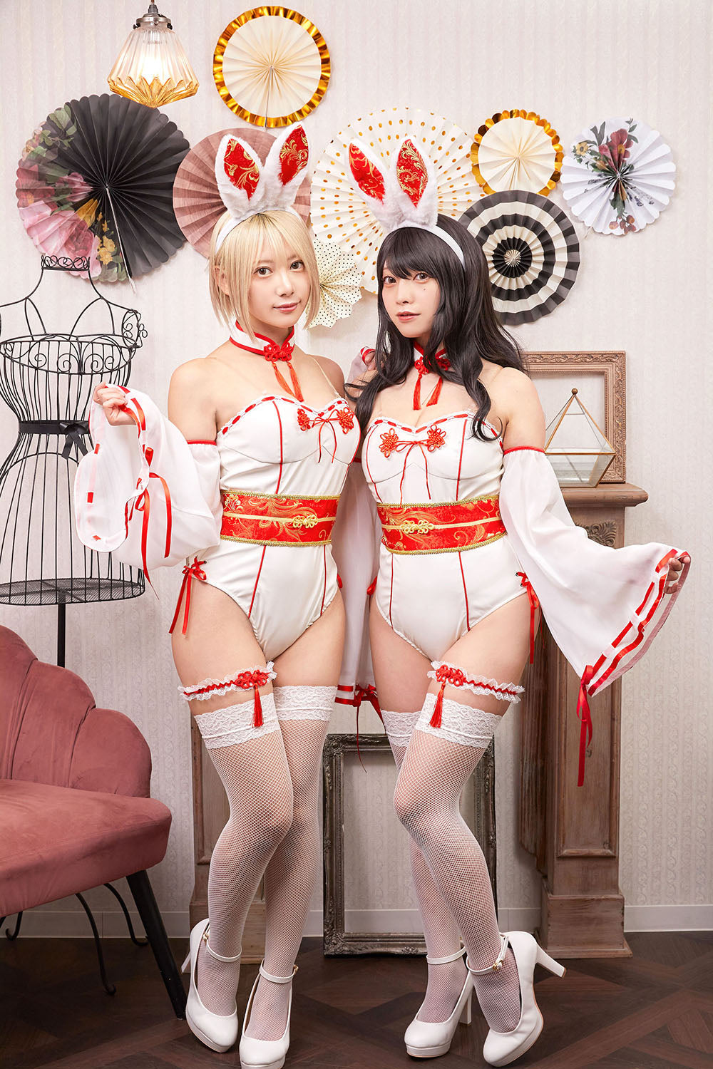 コスプレ 巫女 バニーガール シュガーウィップ 巫女バニー レディース フリーサイズ ホワイト【クリアストーン】