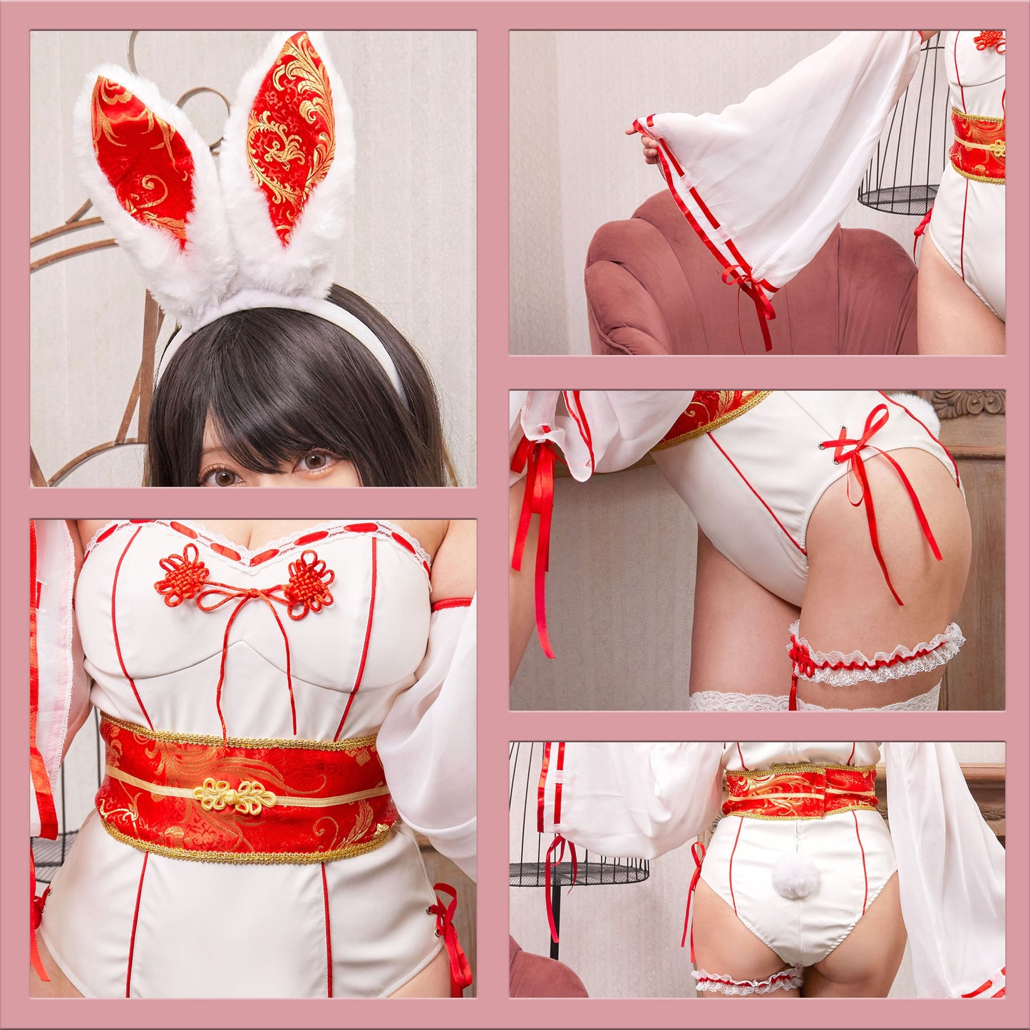 コスプレ 巫女 バニーガール シュガーウィップ 巫女バニー レディース フリーサイズ ホワイト【クリアストーン】