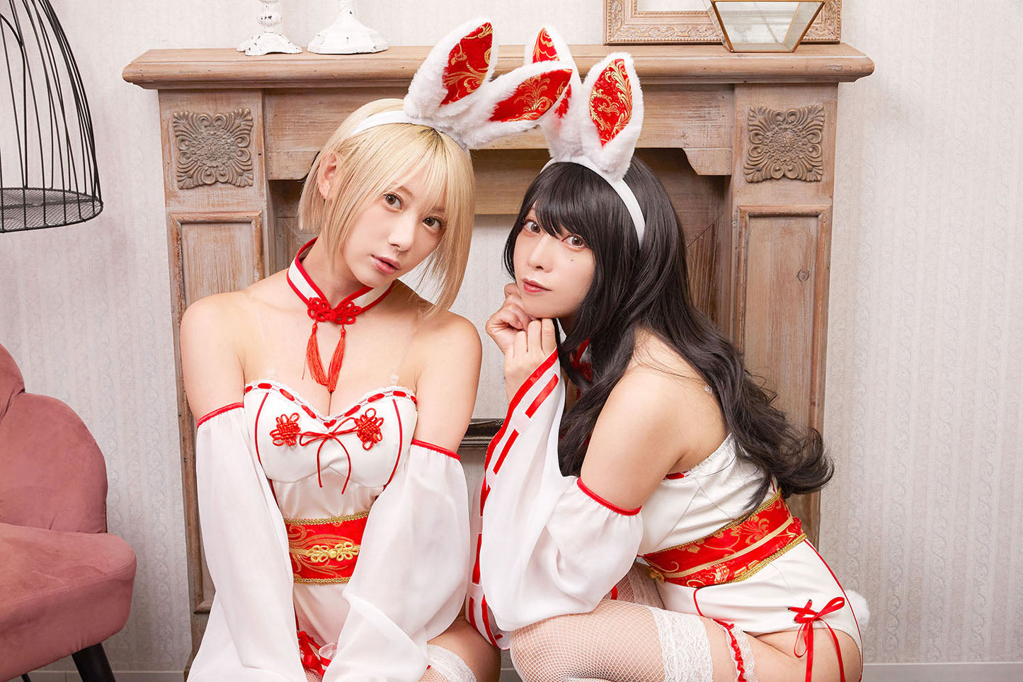 コスプレ 巫女 バニーガール シュガーウィップ 巫女バニー レディース フリーサイズ ホワイト【クリアストーン】