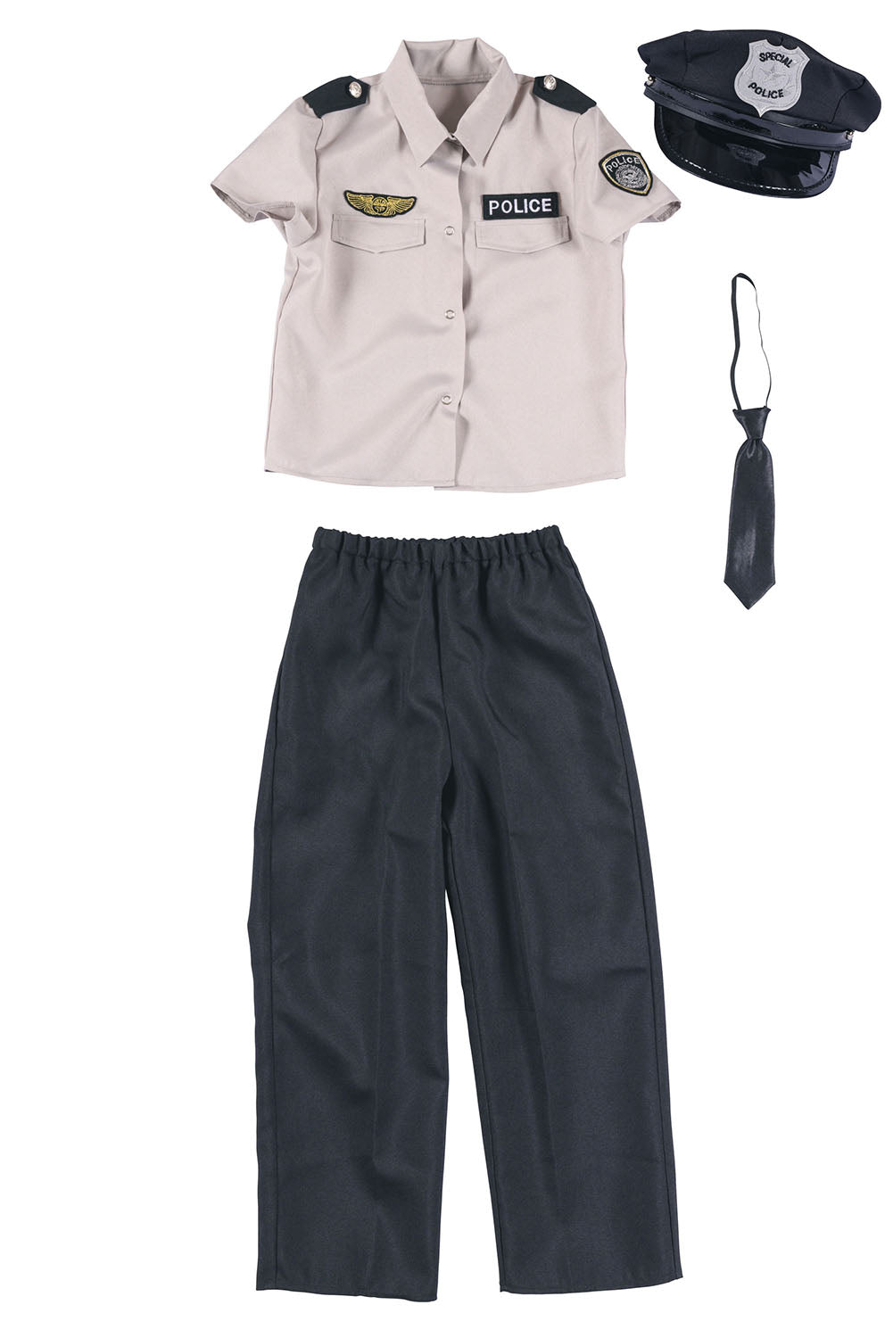 [New] コスプレ キッズ こども ハロウィン グレイポリスパンツ 120/140cm グレー 【クリアストーン】