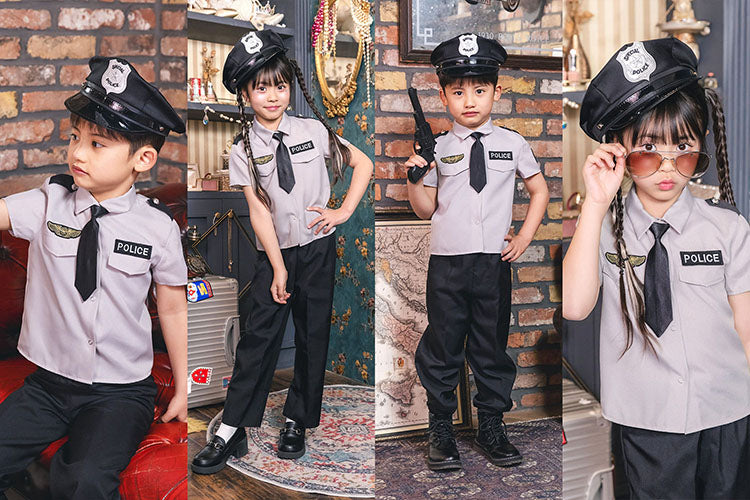 [New] コスプレ キッズ こども ハロウィン グレイポリスパンツ 120/140cm グレー 【クリアストーン】