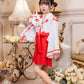 [New] コスプレ キッズ こども ハロウィン きつね巫女 120/140cm ホワイト レッド【クリアストーン】