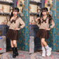 コスプレ キッズ こども ハロウィン 制服 ブラウンセーラー 120/140cm ブラウン【クリアストーン】