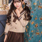 コスプレ キッズ こども ハロウィン 制服 ブラウンセーラー 120/140cm ブラウン【クリアストーン】