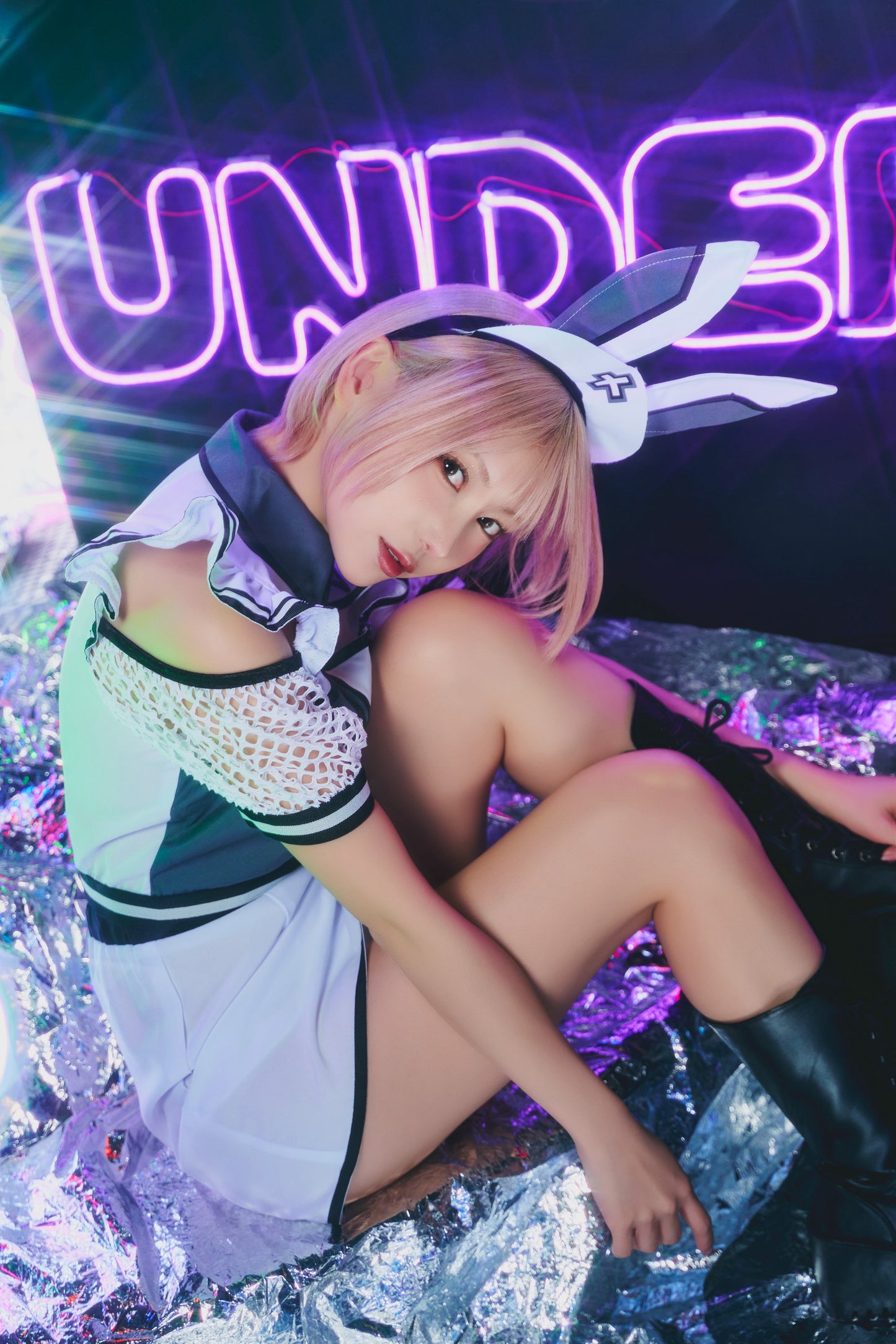 コスプレ ハロウィン うさぎ ナース ニュークラッシュ ラビットナース レディース フリーサイズ ホワイト【クリアストーン】♡