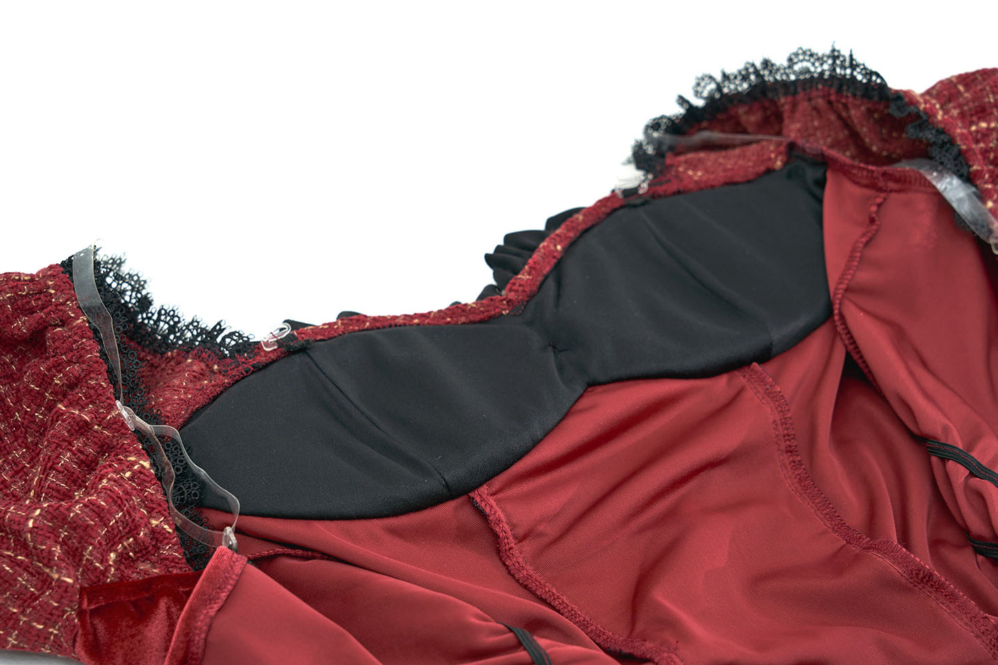 《神谷泉水ちゃん着用》 コスプレ ハロウィン バニーガール リュクステラ ルージュバニー レディース フリーサイズ レッド 【クリアストーン】