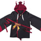 [New] コスプレ ジュニア COSCHU! 稲荷様パーカーキッズ ユニセックス 150cm ブラック レッド【クリアストーン】