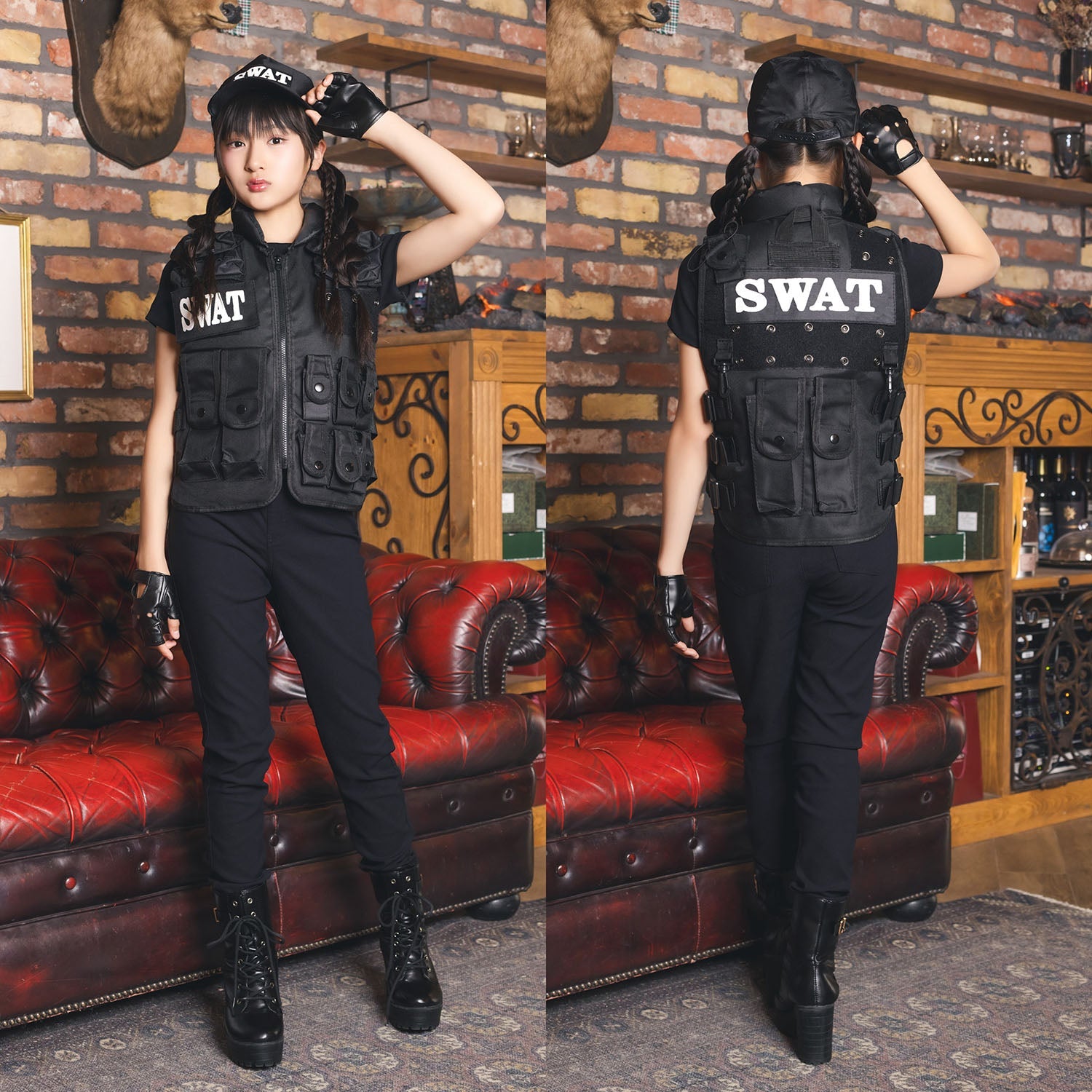 SWAT コスプレ New] コスプレ ジュニア COSCHU! SWAT キッズ ユニセックス 150cm