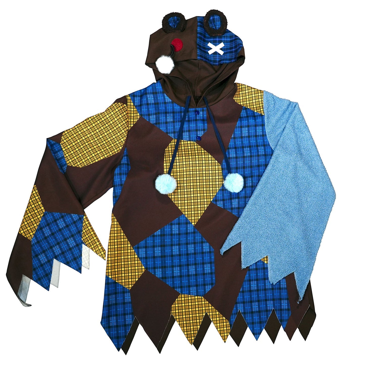 コスプレ ハロウィン ゾンビ くま ネオゾンビ ブロークンベア ユニセックス ブルー【クリアストーン】