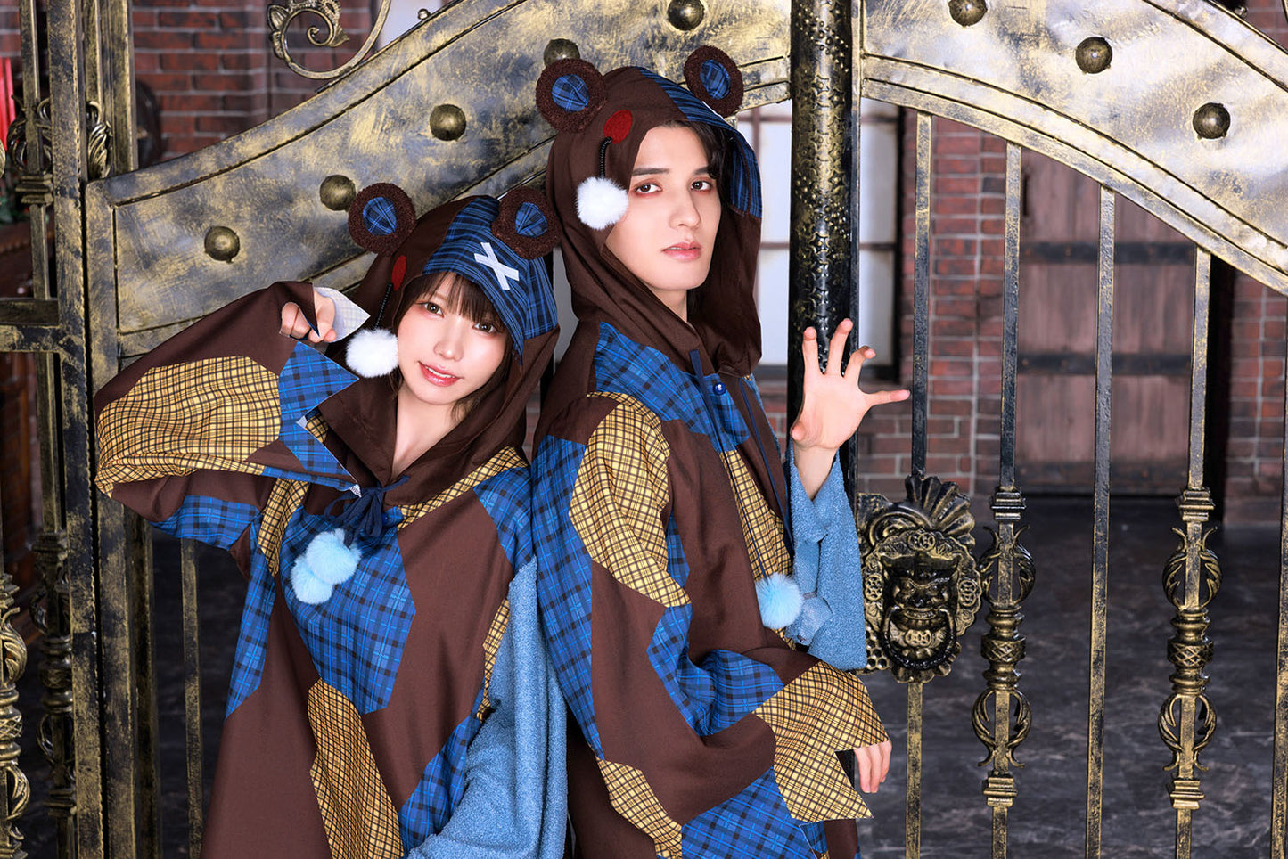 コスプレ ハロウィン ゾンビ くま ネオゾンビ ブロークンベア ユニセックス ブルー【クリアストーン】