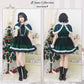 《JamsCollection着用》コスプレ サンタ クリスマス リリパレ チェックケープサンタ レディース フリーサイズ グリーン/レッド【クリアストーン】♡