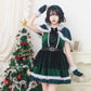 《JamsCollection着用》コスプレ サンタ クリスマス リリパレ チェックケープサンタ レディース フリーサイズ グリーン/レッド【クリアストーン】♡