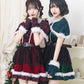 《JamsCollection着用》コスプレ サンタ クリスマス リリパレ チェックケープサンタ レディース フリーサイズ グリーン/レッド【クリアストーン】♡