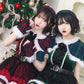 《JamsCollection着用》コスプレ サンタ クリスマス リリパレ チェックケープサンタ レディース フリーサイズ グリーン/レッド【クリアストーン】♡