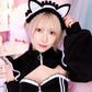 コスプレ ねこ ジャージ シュガーウィップ 猫耳ジャージメイド レディース フリーサイズ ブルー/ブラック 【クリアストーン】♡