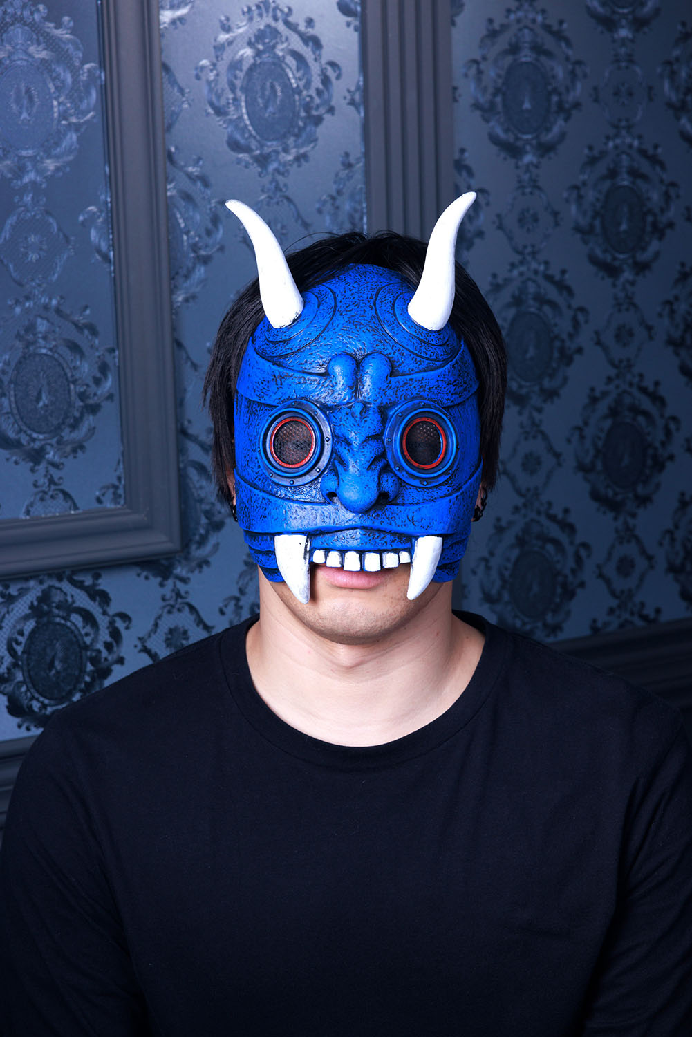 NEW] コスプレ 節分 鬼 お面 ハーフ鬼マスク UNISEX フリーサイズ