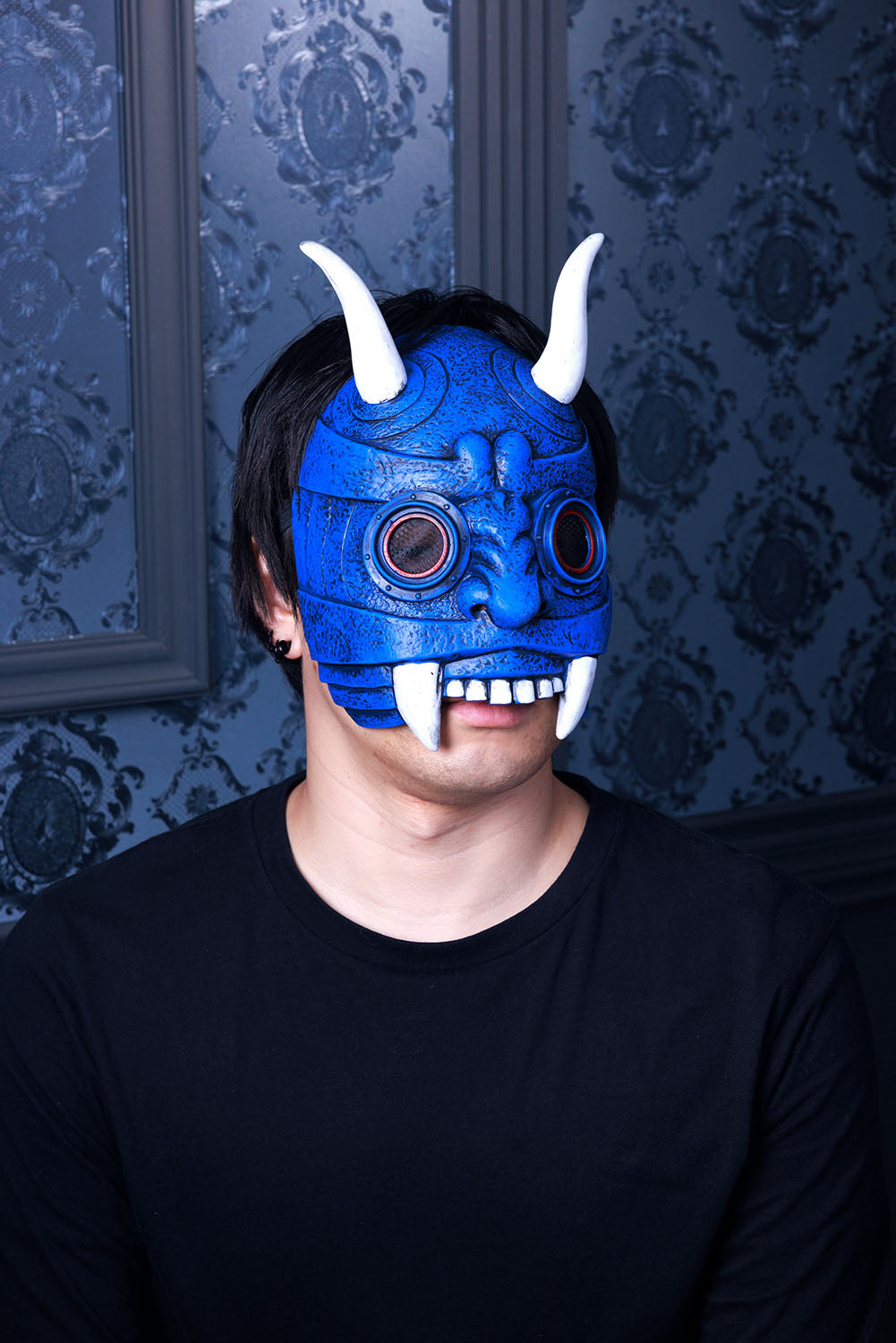 NEW] コスプレ 節分 鬼 お面 ハーフ鬼マスク UNISEX フリーサイズ