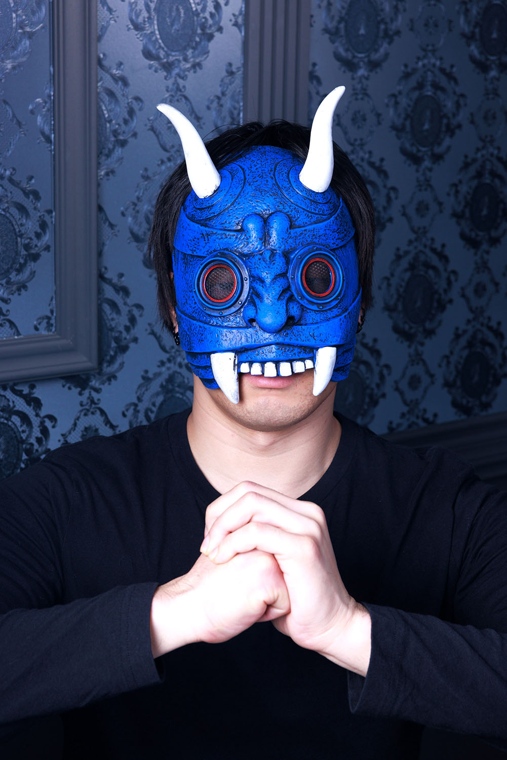 NEW] コスプレ 節分 鬼 お面 ハーフ鬼マスク UNISEX フリーサイズ