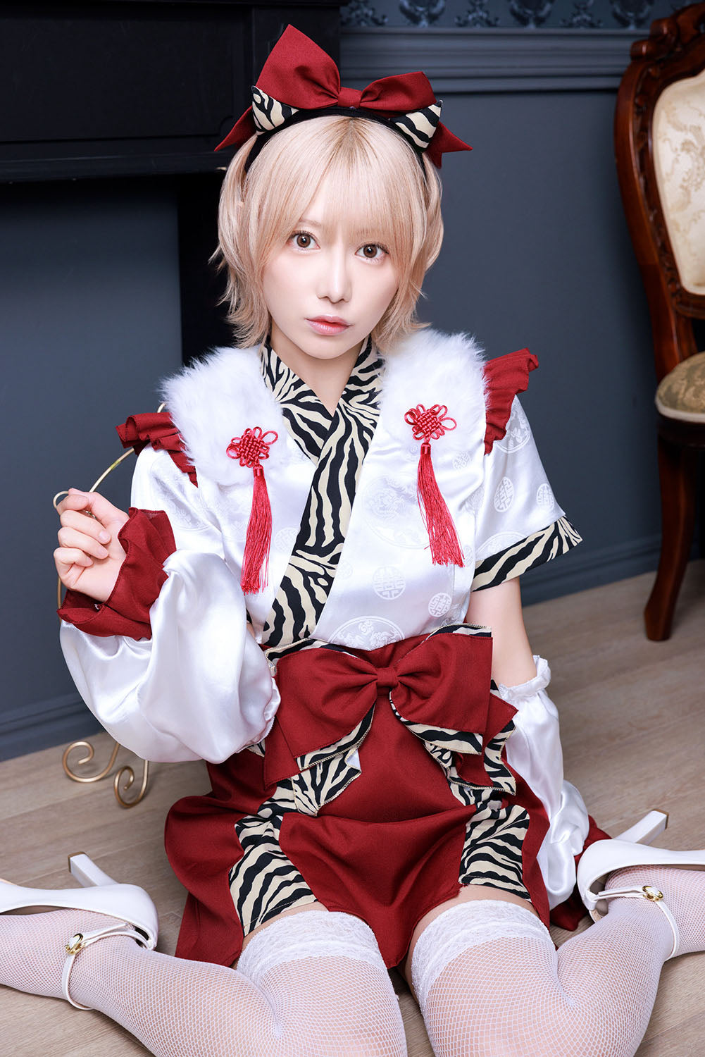 NEW] コスプレ 節分 INAZUMA鬼girl 巫女 フリーサイズ