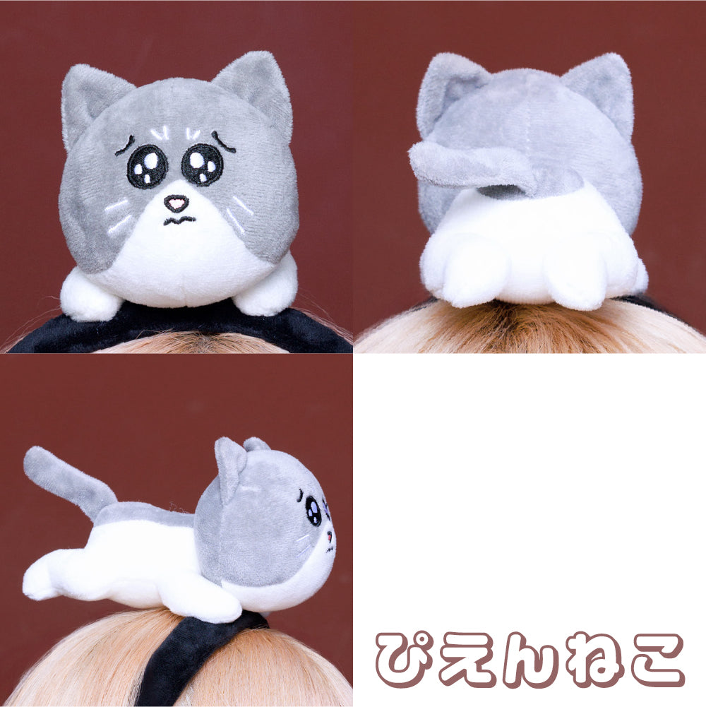 [NEW] コスプレ 小物 動物 カチューシャ つれてってあにまるず ゆるしば/くろしば/どらねこ/ぴえんねこ/ふてぶてうさぎ/したたかきつね/おねだりれっさー UNISEX【クリアストーン】