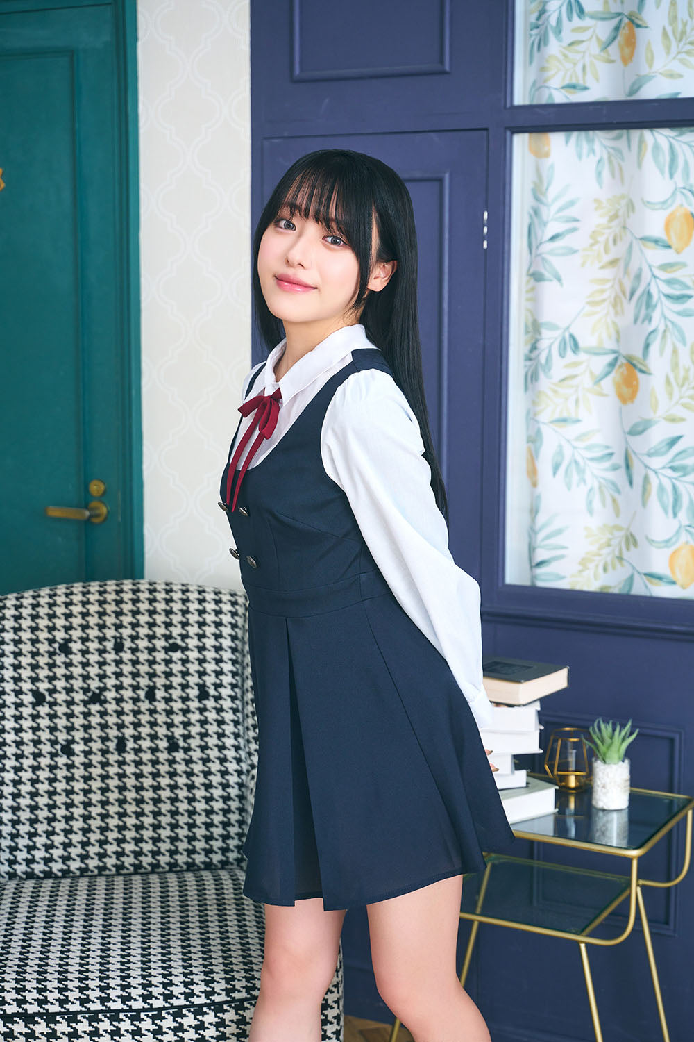コスプレ 制服 オルチャンセーラー ワンピース ネイビー レディース