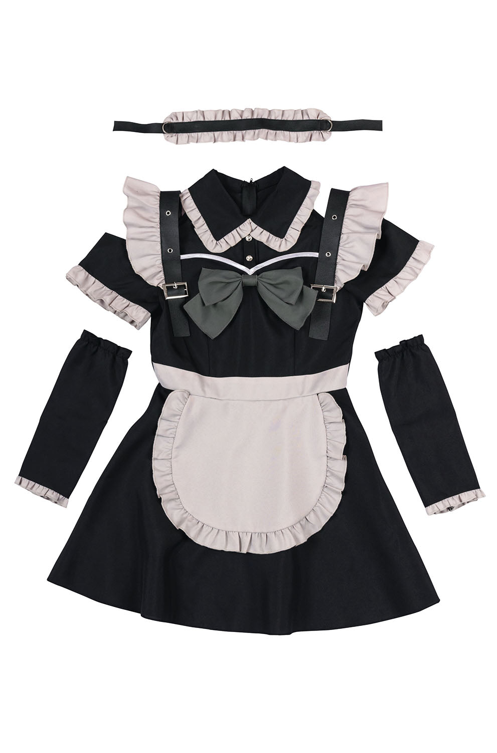 コスプレ ハロウィン ヤムヤムヤミー 憂鬱メイド レディース フリーサイズ ブラック【クリアストーン】