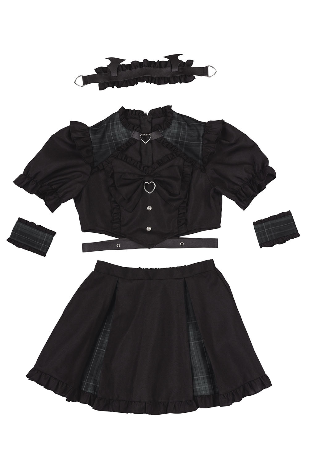 コスプレ ハロウィン ヤムヤムヤミー 依存デビル レディース フリーサイズ ブラック【クリアストーン】