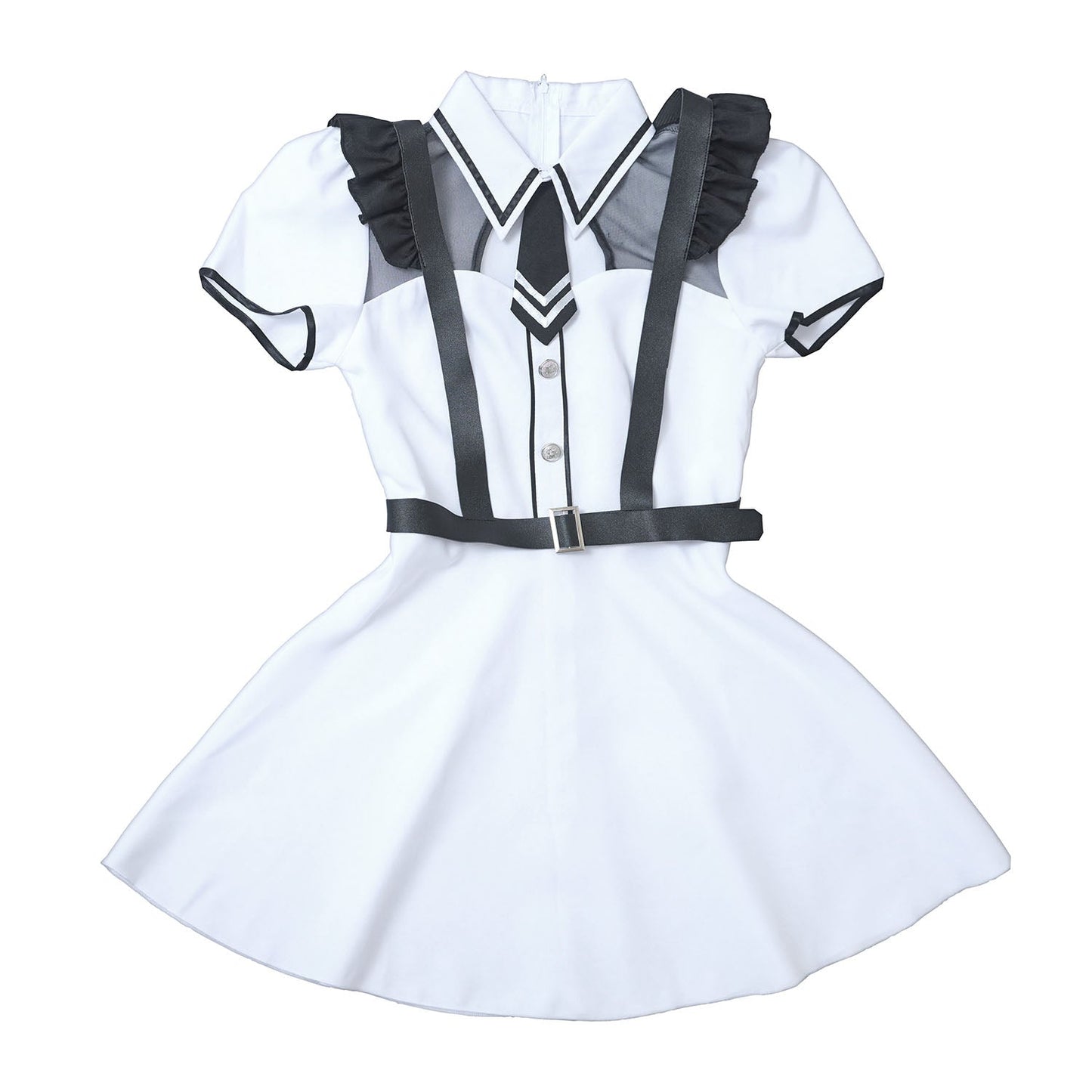 [NEW] コスプレ ミリタリー GLOWHOLIC ホワイトミリタリー レディース フリーサイズ ホワイト【クリアストーン】