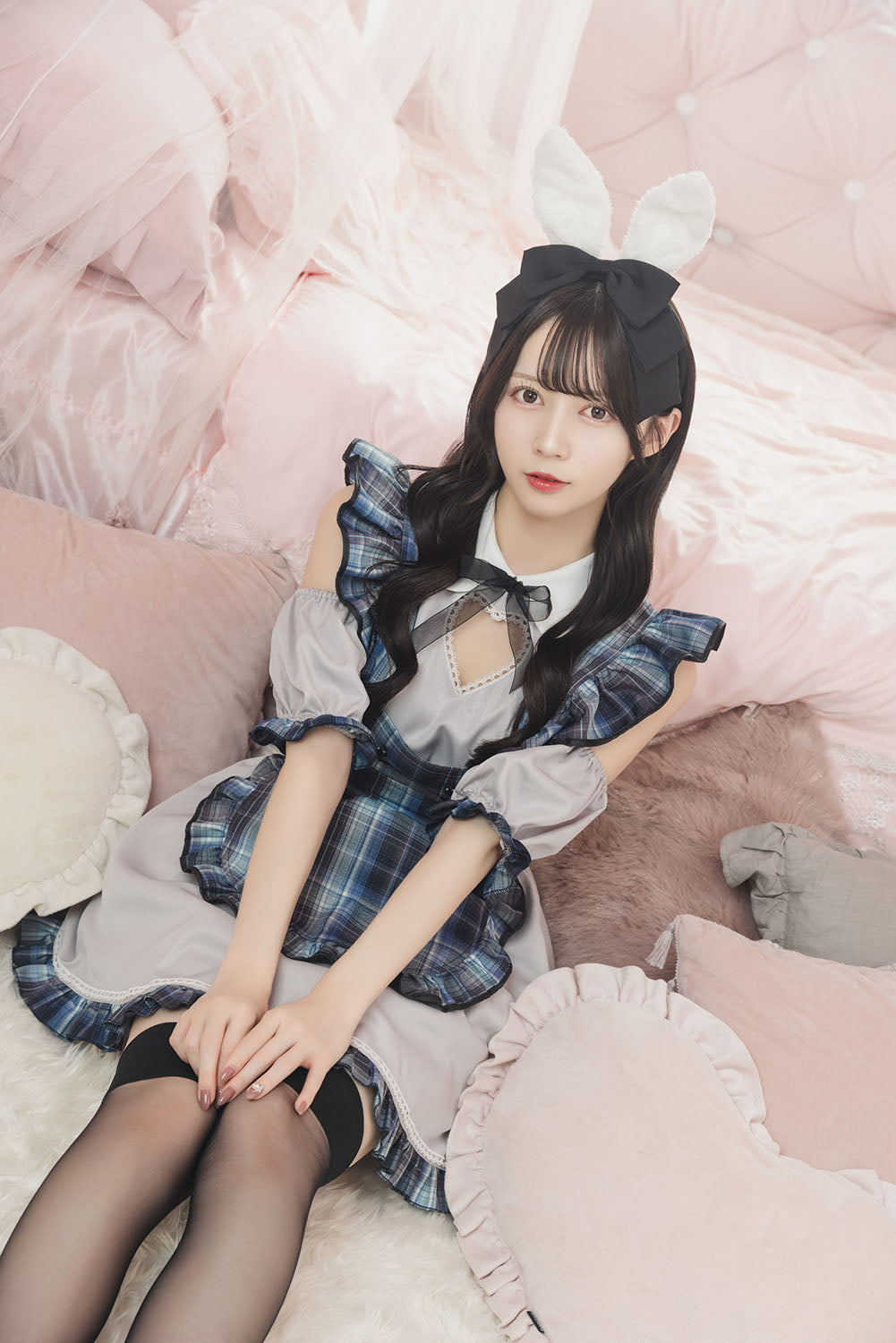 [NEW]《JamsCollection着用》コスプレ バレンタイン うさぎ メイド リリパレ メルトラパンメイド レディース フリーサイズ グレー【クリアストーン】