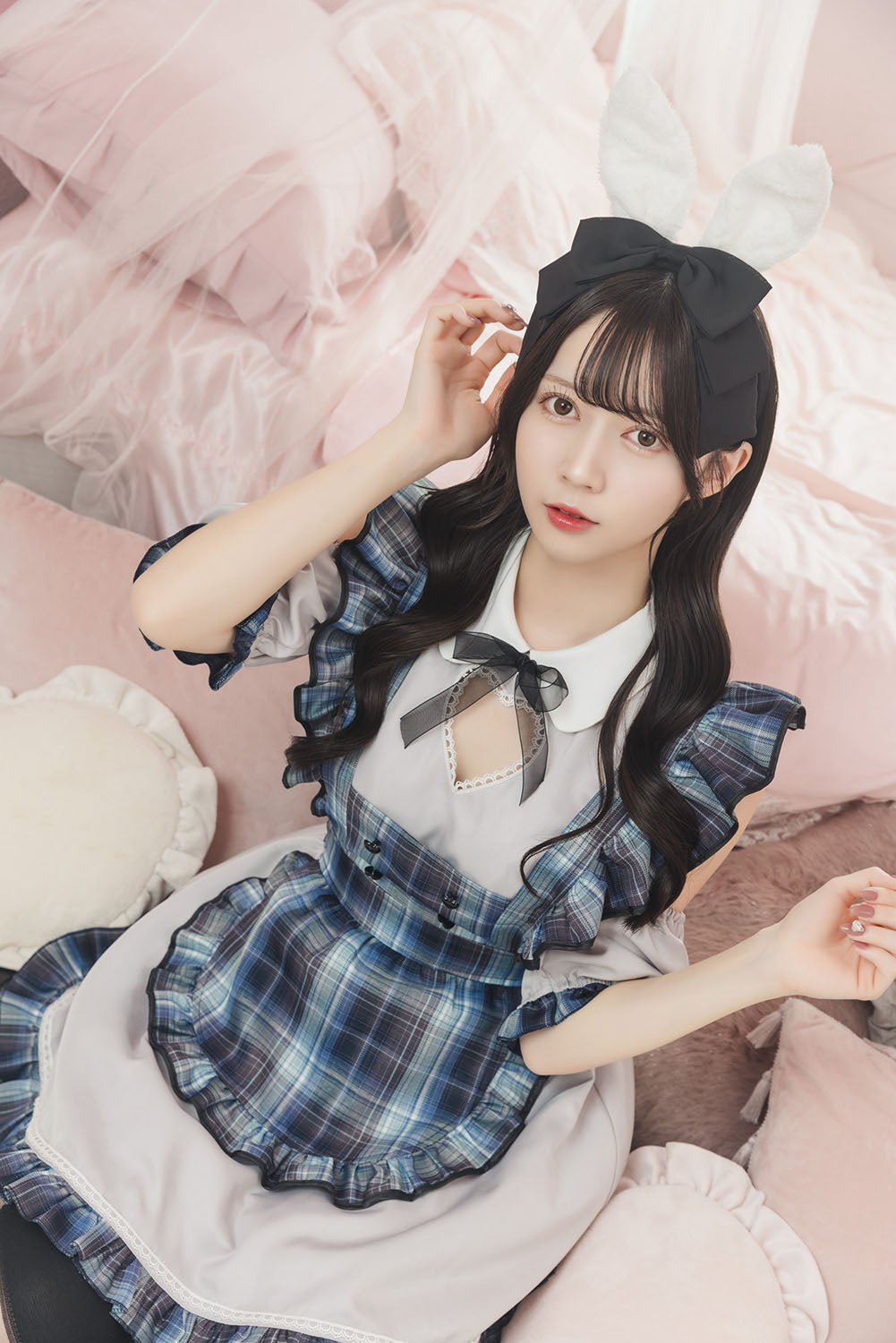 [NEW]《JamsCollection着用》コスプレ バレンタイン うさぎ メイド リリパレ メルトラパンメイド レディース フリーサイズ グレー【クリアストーン】