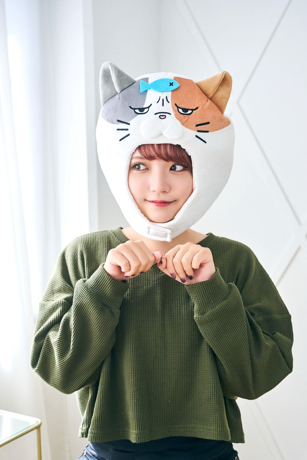 コスプレ小物 かぶりもの 被り物 ねこ かぶりもん 三毛猫かぶりもの