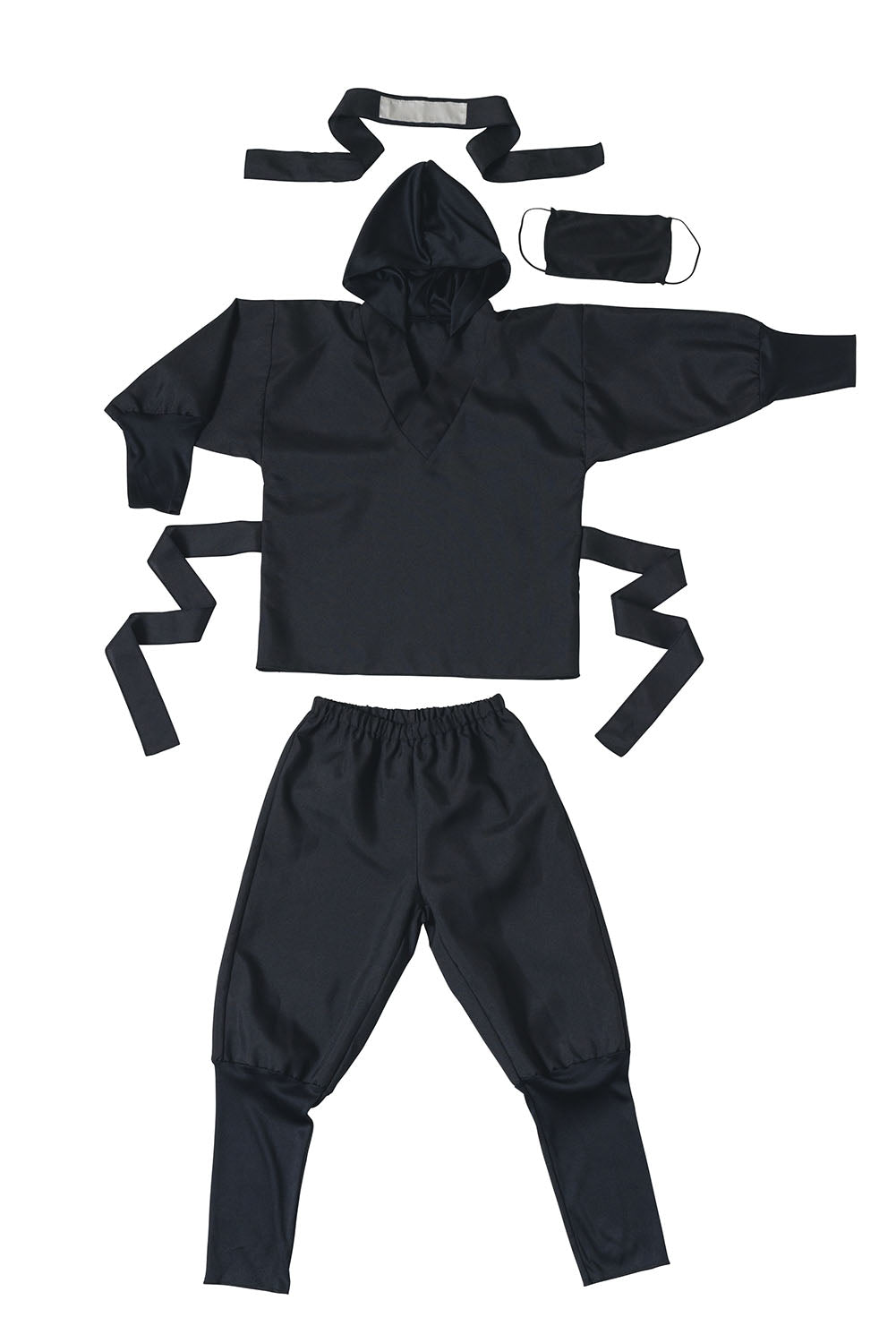 New] コスプレ 忍者 漆黒 キッズ 120cm ブラック【クリアストーン