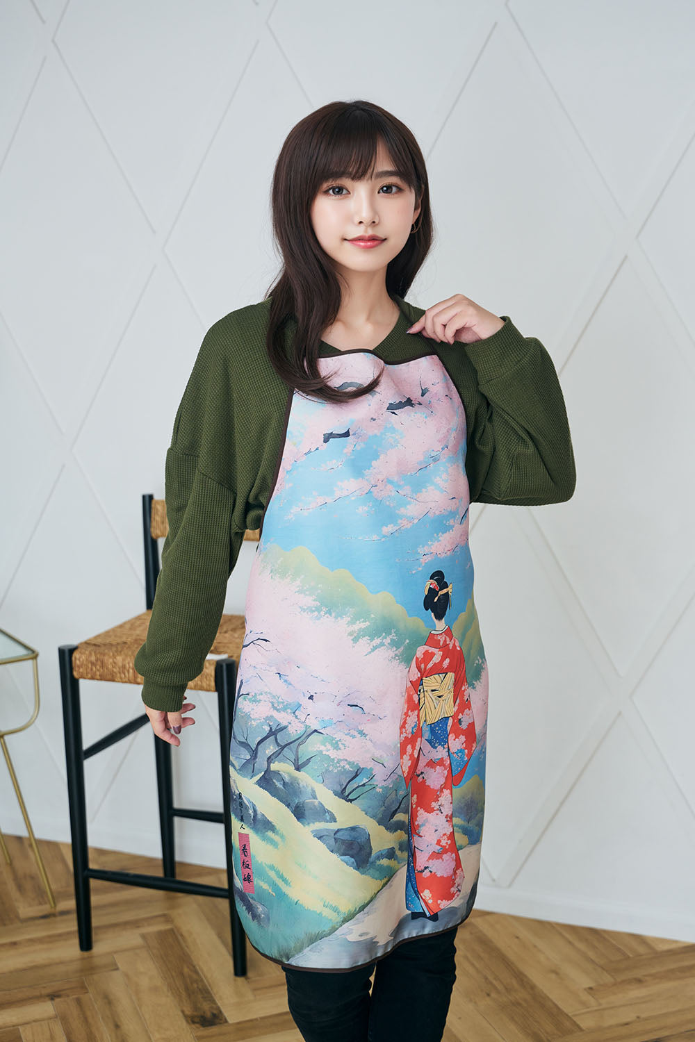New] コスプレ エプロン 桜着物美人/里山着物美人/桜牡丹帯/陽桜帯