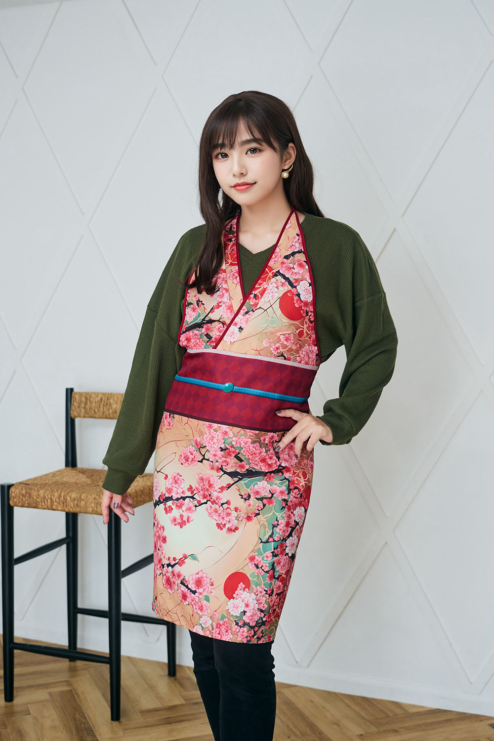 コスプレ エプロン 桜着物美人/里山着物美人/桜牡丹帯/陽桜帯