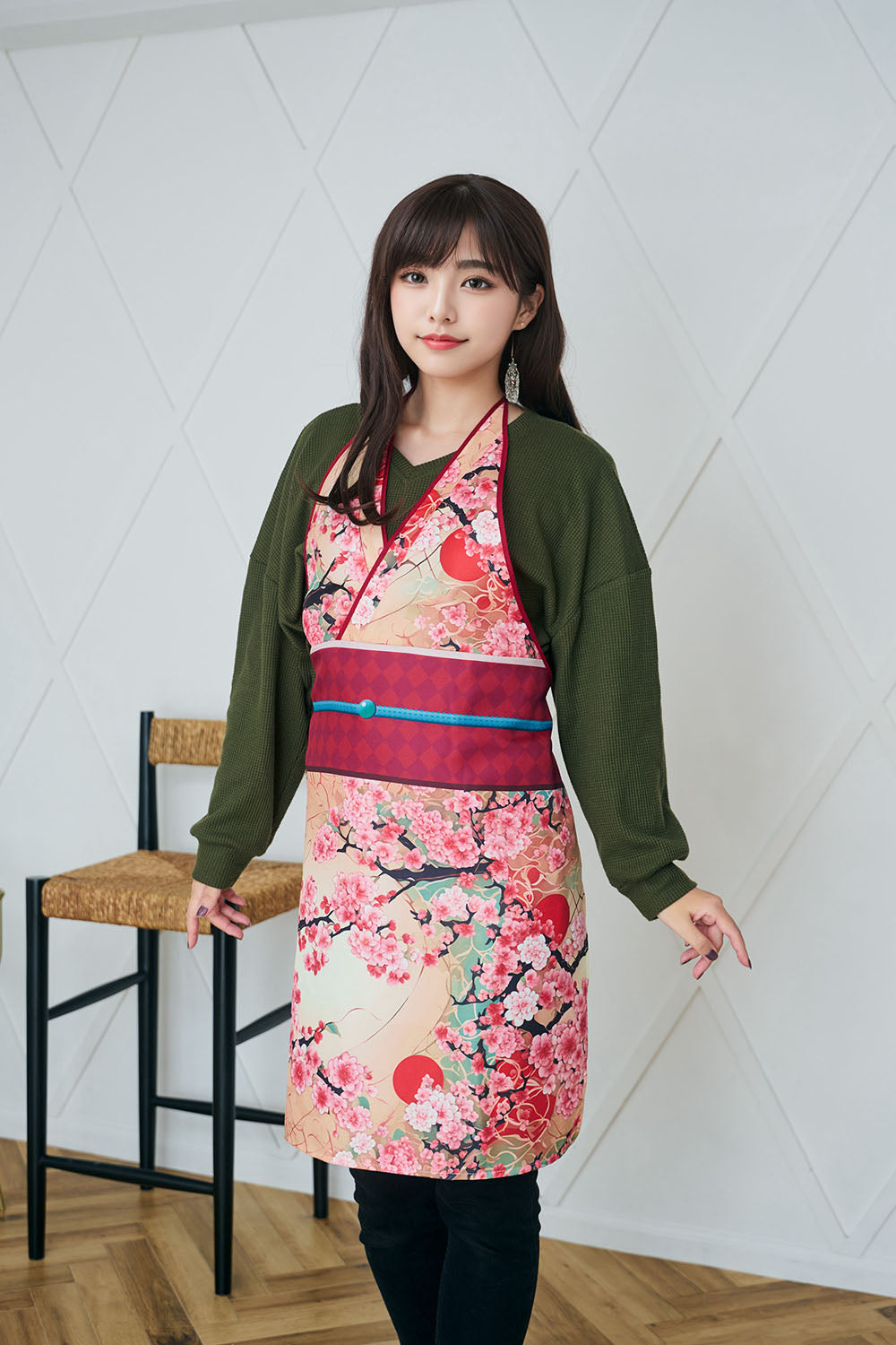 New] コスプレ エプロン 桜着物美人/里山着物美人/桜牡丹帯/陽桜帯