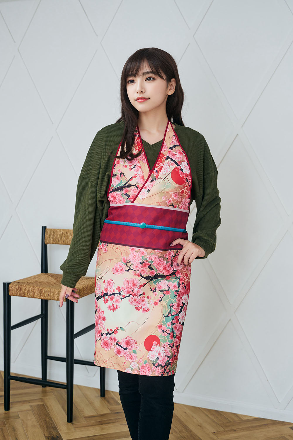 コスプレ エプロン 桜着物美人/里山着物美人/桜牡丹帯/陽桜帯